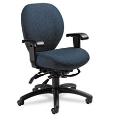 Global 27813T607 Mallorca Mid-Back Multi-Tilt Chair, 20-1/2 X 20-1/2 X 39-1/2, Atmosphere Blue