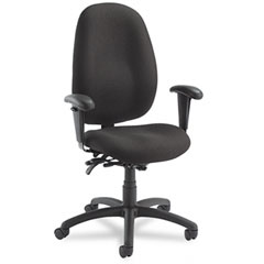 Global 31403BKPB09 Malaga Series High-Back Multi-Tilter Chair, Acrylic/Polyester, Asphalt