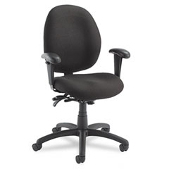 Global 31413BKPB09 Malaga Low-Back Multi-Tilter Swivel Chair, Acrylic/Polyester, Asphalt