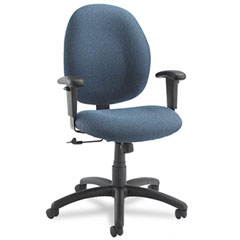 Global 31443NBKS106 Graham Pneumatic Ergo-Tilter Swivel/Tilt Chair, Sapphire Fabric