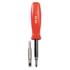 Great Neck SD4BC 4-In-1 Screwdriver W/Interchangeable Phillips/Standard Bits, Assorted Colors