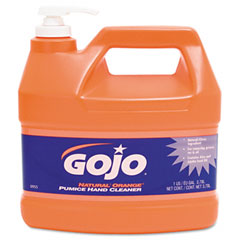 Gojo 0955-04EA Natural Orange Pumice Hand Cleaner, Orange Citrus, 1 Gal Pump