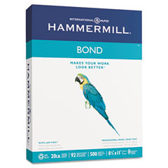 Hammermill 11831-5 Multipurpose Bond Paper, 92 Brightness, 20Lb, 8-1/2 X 11, White, 500 Sheets/Ream