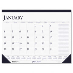 House Of Doolittle 164 Two-Color Monthly Desk Pad Calendar W/Large Notes Section, 22 X 17, 2012