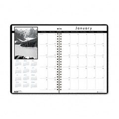 House Of Doolittle 2162-02 Monthly Planner W/Black-&-White Photos, 8-1/2 X 11, Black, 2011-2012