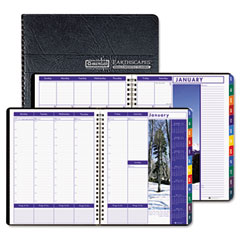 House Of Doolittle 273 Earthscapes Weekly/Monthly Planner, 8-1/2 X 11, Black, 2012