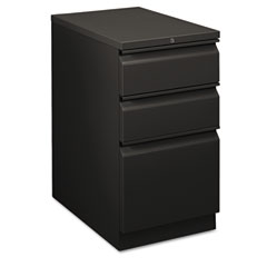 HON 18723RP Flagship Mobile Box/Box/File Pedestal, Full Radius Pull, 22-7/8D, Black