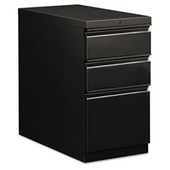 HON 18730RP Flagship Mobile Box/Box/File Pedestal, Full Radius Pull, 28-7/8D, Black