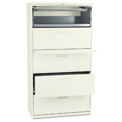 HON 585LL 500 Series Five-Drawer Lateral File, 36W X67H X19-1/4D, Putty