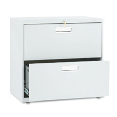 HON 672LQ 600 Series Two-Drawer Lateral File, 30W X19-1/4D, Light Gray