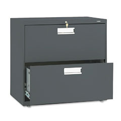 HON 672LS 600 Series Two-Drawer Lateral File, 30W X19-1/4D, Charcoal