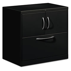 HON FC1830DLFALP Flagship File Center W/Storage Cabinet & Lateral File, 30W X 18D X 28H, Black