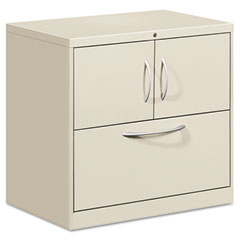 HON FC1830DLFALQ Flagship File Center W/Storage Cabinet & Lateral File, 30W X 18D X 28H, Gray