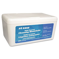 Hospital Specialty HOSHS3821 Disposable Washcloth w/Aloe & Lanolin, 13 x 9, White, 50/Tub, 12/Carton