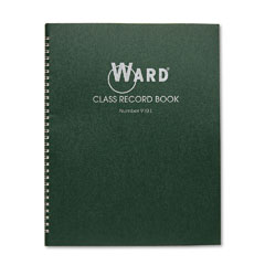 Ward 910L Class Record Book, 38 Students, 9-10 Week Grading, 11 X 8-1/2, Green