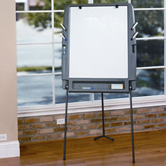 Iceberg 30227 Portable Flipchart Easel W/Dry Erase Surface, Resin, 35W X 30D X 73H, Charcoal