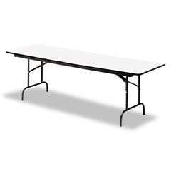 Iceberg 55217 Premium Wood Laminate Folding Table, Rectangular, 60W X 30D X 29H, Gray