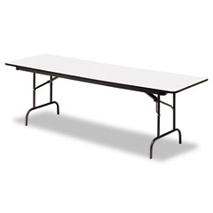 Iceberg 55237 Premium Wood Laminate Folding Table, Rectangular, 96W X 30D X 29H, Gray