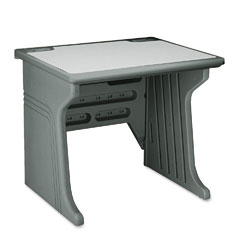 Iceberg 92202 Aspira Modular Workstation Desk, Resin, 34W X 28D X 30H, Charcoal