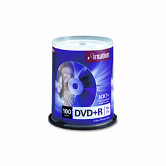 Imation 18060 Dvd+R Discs, 4.7Gb, 16X, Spindle, Silver, 100/Pack