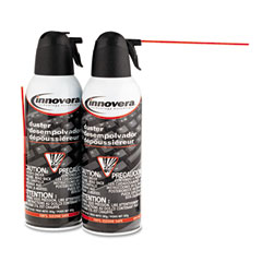 Innovera 51505 Compressed Gas Duster, 10Oz Can, 2/Pack