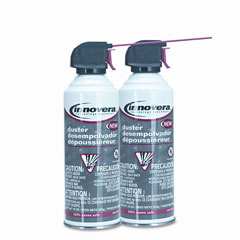 Innovera 51515 Compressed Gas Duster, Nonflammable, 2 10Oz Cans/Pack