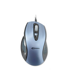 Innovera IVR61011 6 Button Ergonomic Laser Mouse w/USB Connectivity, Steel Blue