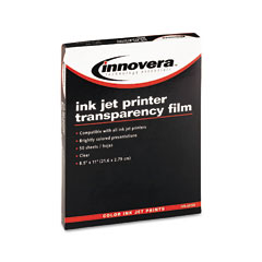 Innovera IVR65130 Inkjet Transparency Film, Letter, Clear, 50/Box