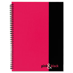 Blaack N Red JDKM70007 Pink & Black Professional Wirebound Notebook, 8-3/4" X 11-5/8"