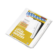 Kleer-Fax 80002 80000 Series Legal Exhibit Index Dividers, Side Tab, "B", White, 25/Pack