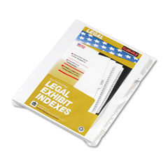 Kleer-Fax 80006 80000 Series Legal Exhibit Index Dividers, Side Tab, "F", White, 25/Pack