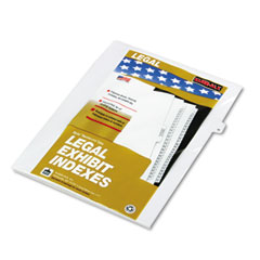 Kleer-Fax 80008 80000 Series Legal Exhibit Index Dividers, 1/26 Cut Tab, "H", White, 25/Pack