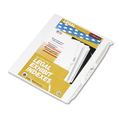 Kleer-Fax 80011 80000 Series Legal Exhibit Index Dividers, Side Tab, "K", White, 25/Pack