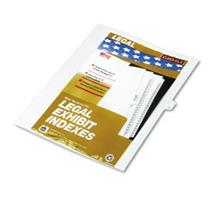 Kleer-Fax 80012 80000 Series Legal Exhibit Index Dividers, Side Tab, "L", White, 25/Pack