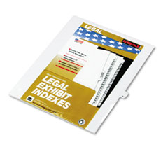 Kleer-Fax 80016 80000 Series Legal Index Dividers, Side Tab, Printed "P", White, 25/Pack