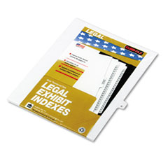 Kleer-Fax 80017 80000 Series Legal Index Dividers, Side Tab, Printed "Q", White, 25/Pack