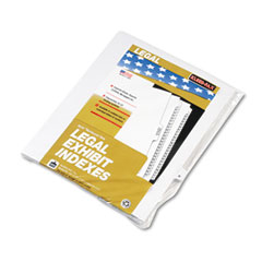Kleer-Fax 80018 80000 Series Legal Index Dividers, Side Tab, Printed "R", White, 25/Pack