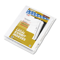 Kleer-Fax 80021 80000 Series Legal Index Dividers, Side Tab, Printed "U", White, 25/Pack