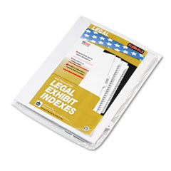 Kleer-Fax 80022 80000 Series Legal Index Dividers, Side Tab, Printed "V", White, 25/Pack