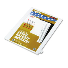 Kleer-Fax 80026 80000 Series Legal Index Dividers, Side Tab, Printed "Z", White, 25/Pack