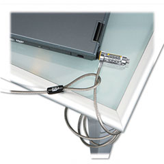 Kensington KMW64561 Combosaver Combination Laptop Lock, 6ft Steel Cable, Silver