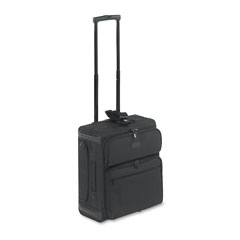 Kantek - rolling dual-side laptop/overnight case, nylon, 16 x 9 x 18, black, sold as 1 ea