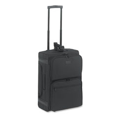 Kantek - rolling dual-side laptop/overnight case, nylon, 16 x 9 x 22, black, sold as 1 ea