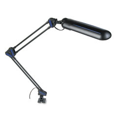 Ledu L359BK Adjustable Fluorescent Clamp-On Task Lamp, 28 Inch Arm Reach, Black