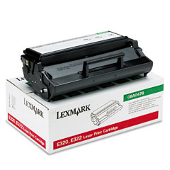 Lexmark 08A0478 08A0478 High-Yield Toner, 6000 Page-Yield, Black