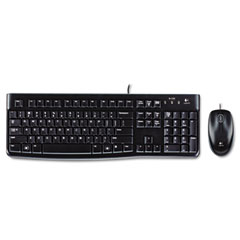 Logitech 920002565 Mk120 Wired Desktop Set, Keyboard/Mouse, Usb, Black