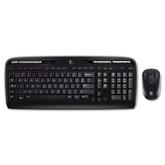 Logitech 920002836 Mk320 Wireless Desktop Set, Keyboard/Mouse, Usb, Black