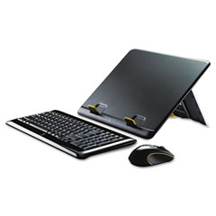 Logitech LOG939000199 MK605 Laptop Kit, Keyboard/Mouse/Riser, Cordless