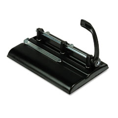 Master Products 325B 24-Sheet Lever Action Two- To Seven-Hole Punch, 9/32 Diameter Holes, Black