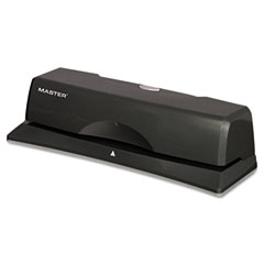 Master Products EP312 10-Sheet Ep12 Electric/Battery Three-Hole Punch, 9/32 Diameter Hole, Charcoal